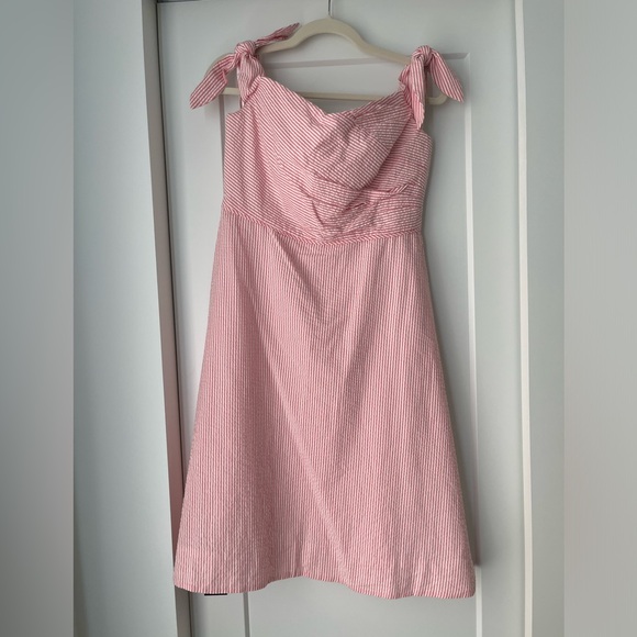 J. Crew Seersucker Pink Gingham Dress - Picture 4 of 8